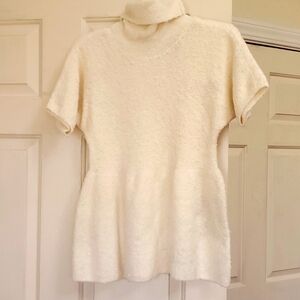 Short sleeve peplum sweater